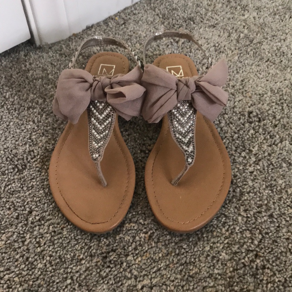 Nude color sandals